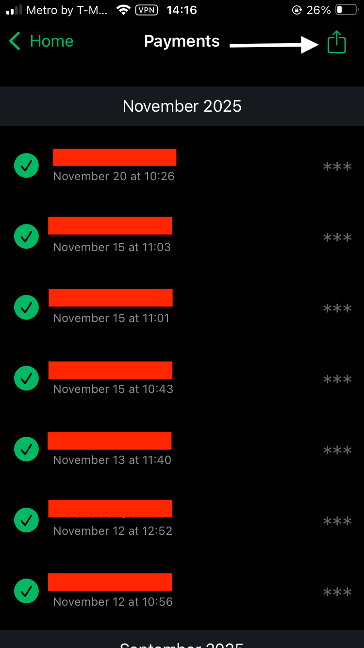Phoenix export screen 2