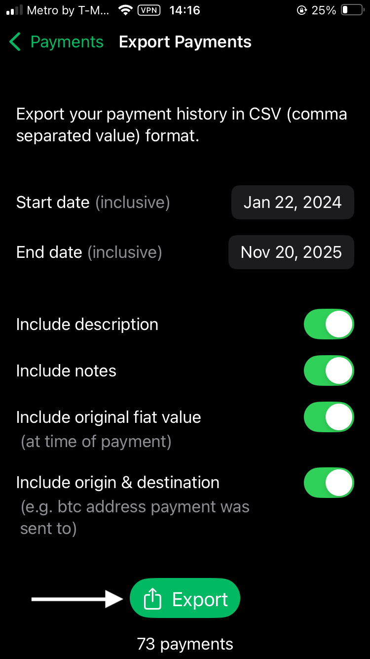 Phoenix export screen 3